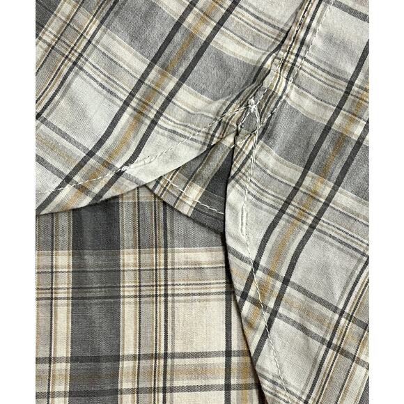 Levi Strauss & Co Two Horse Brand Western Pearl Snap Plaid Shirt Men’s L Cowboy - Picture 9 of 14